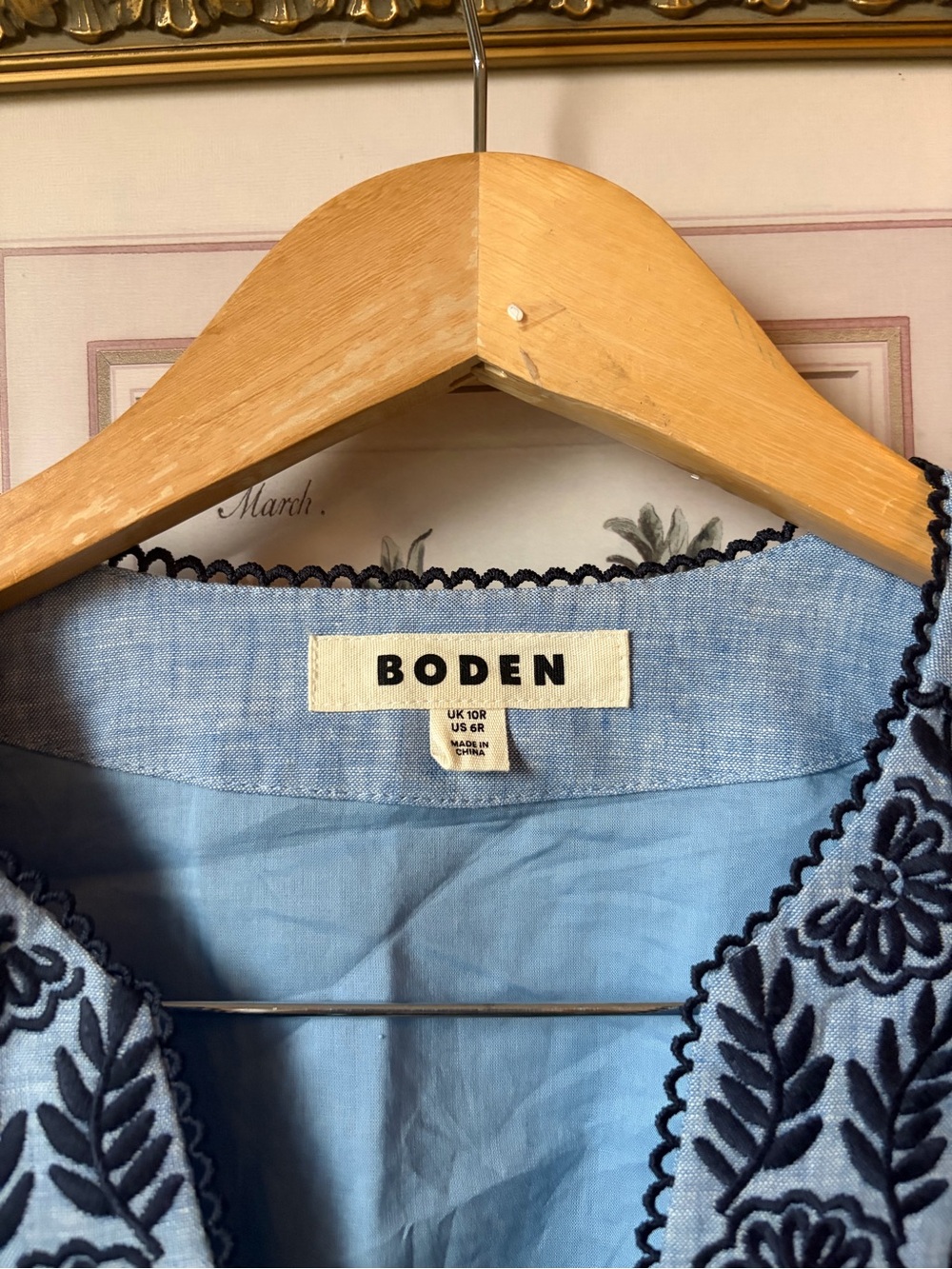 Boden Violet Linen Rich Midi Dress Size 6 - Picture 12 of 14